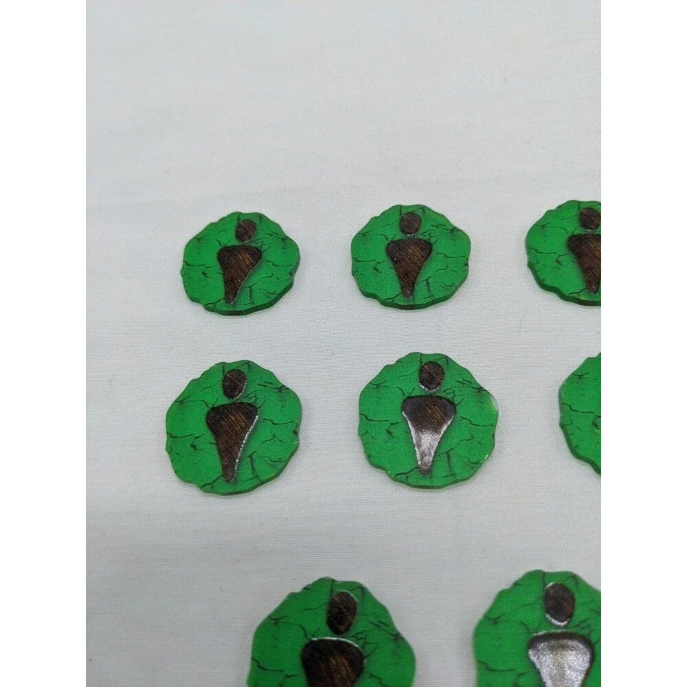 Lot Of (11) Spirit Island Acrylic Green Player 1 Turn Reminder Tokens